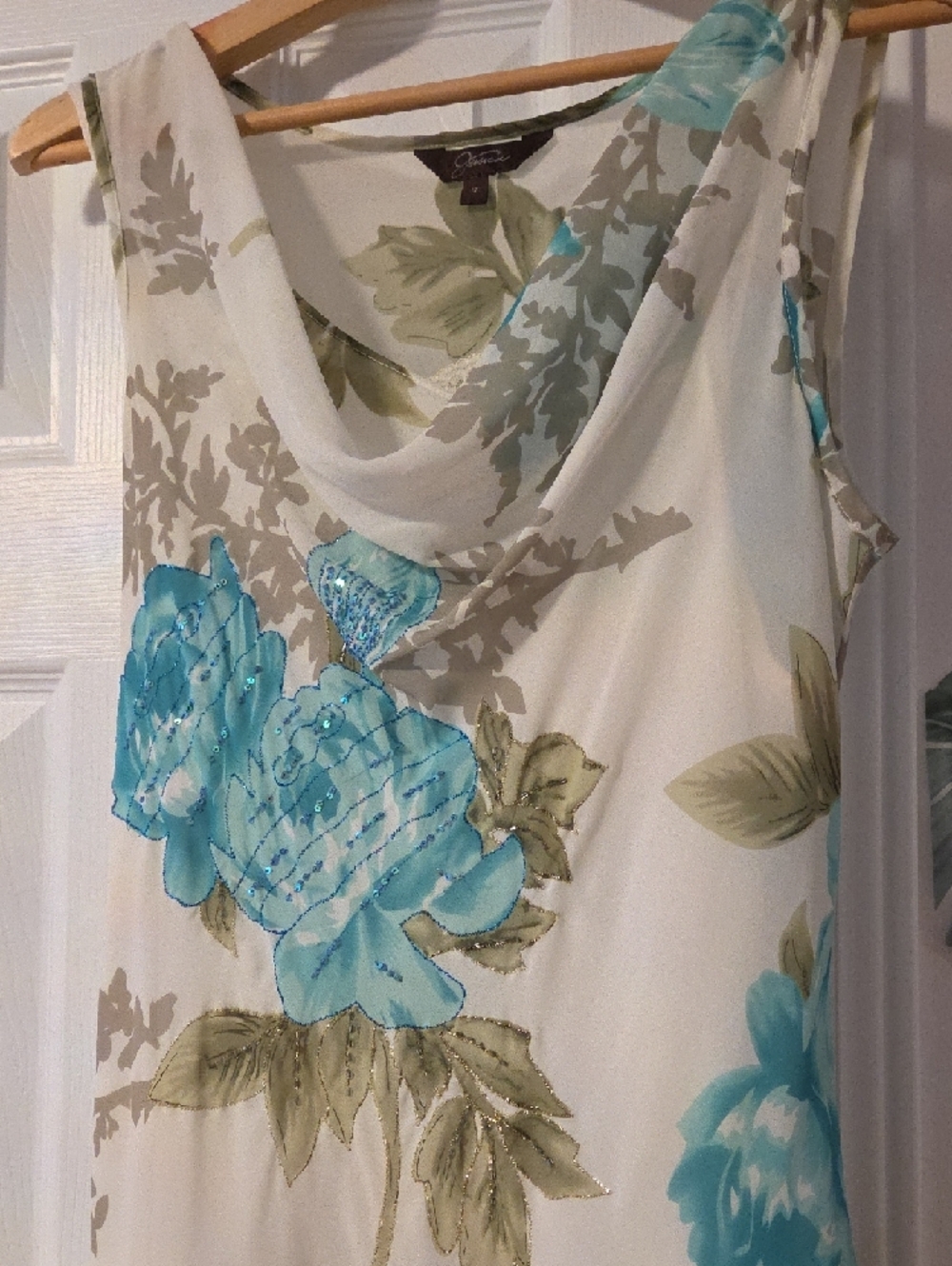 Y2K Gorgeous Beaded Floral dress Jessica Vintage Fits Sz6-8 - Picture 7 of 9